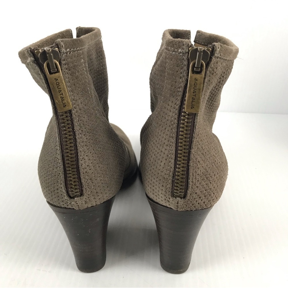 Aquatalia Fia Perforated Ankle Suede Boots Women's Size 7 - Picture 4 of 9